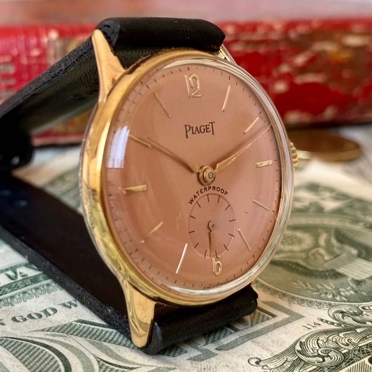 極上品送料無料 ピアジェ  メンズ腕時計 ピンク 手巻き