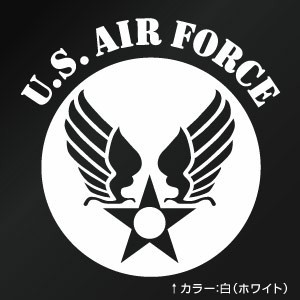 【U.S. AIR FORCE ver.071（抜き文字）カッティングステッカー ミニサイズ 3枚組 幅約11.5cm×高約11.5cm】米国空軍モチーフ。_画像5