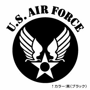 【U.S. AIR FORCE ver.071（抜き文字）カッティングステッカー ミニサイズ 3枚組 幅約11.5cm×高約11.5cm】米国空軍モチーフ。_画像6