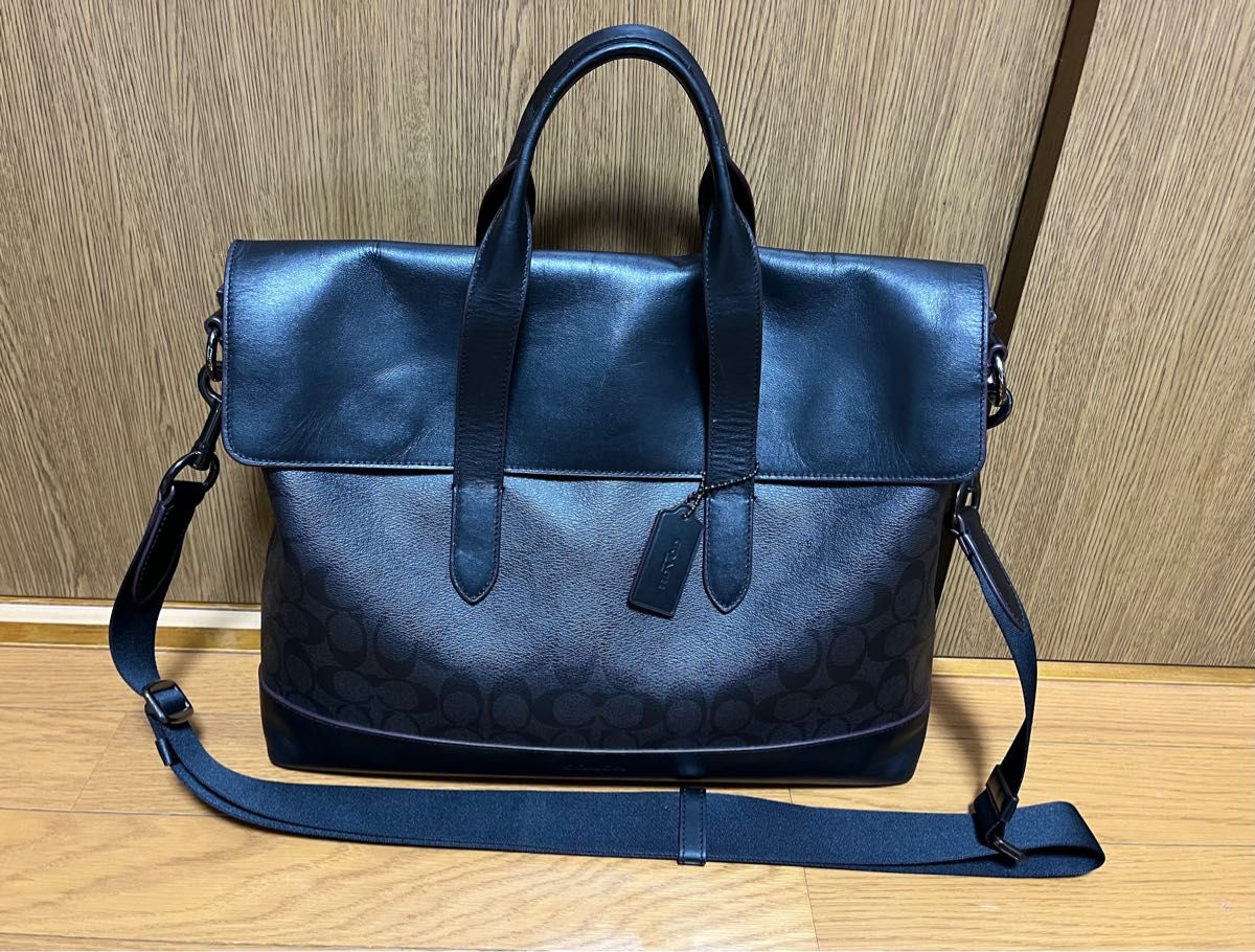 コーチ COACH ビジネスバッグ メンズバッグ ブリーフケース ブラック