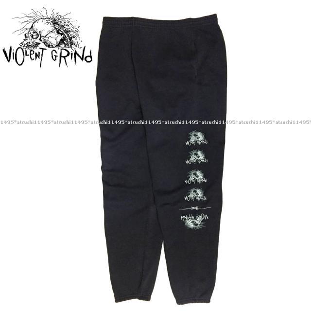 80´s~90´s VioLeNT GRiNd パスヘッド スウェットパンツ-