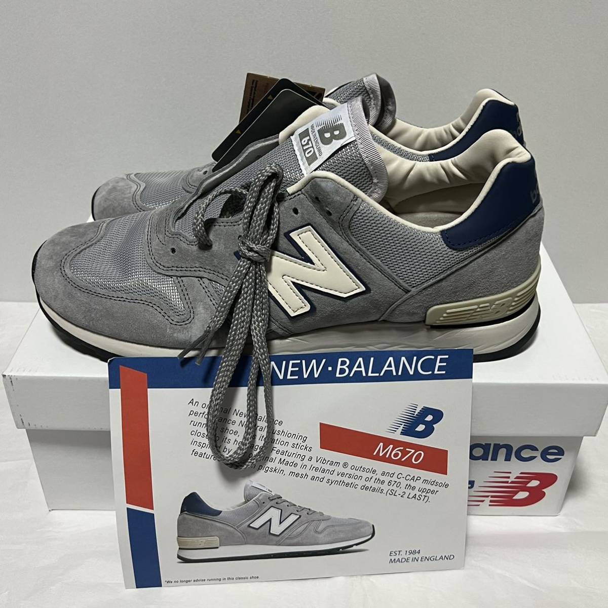 新品 NEW BALANCE ニューバランス スニーカー 40th記念モデル M 670 UKF Made in UK イングランド製 英国製 グレー USA 10.5 約28.5cm