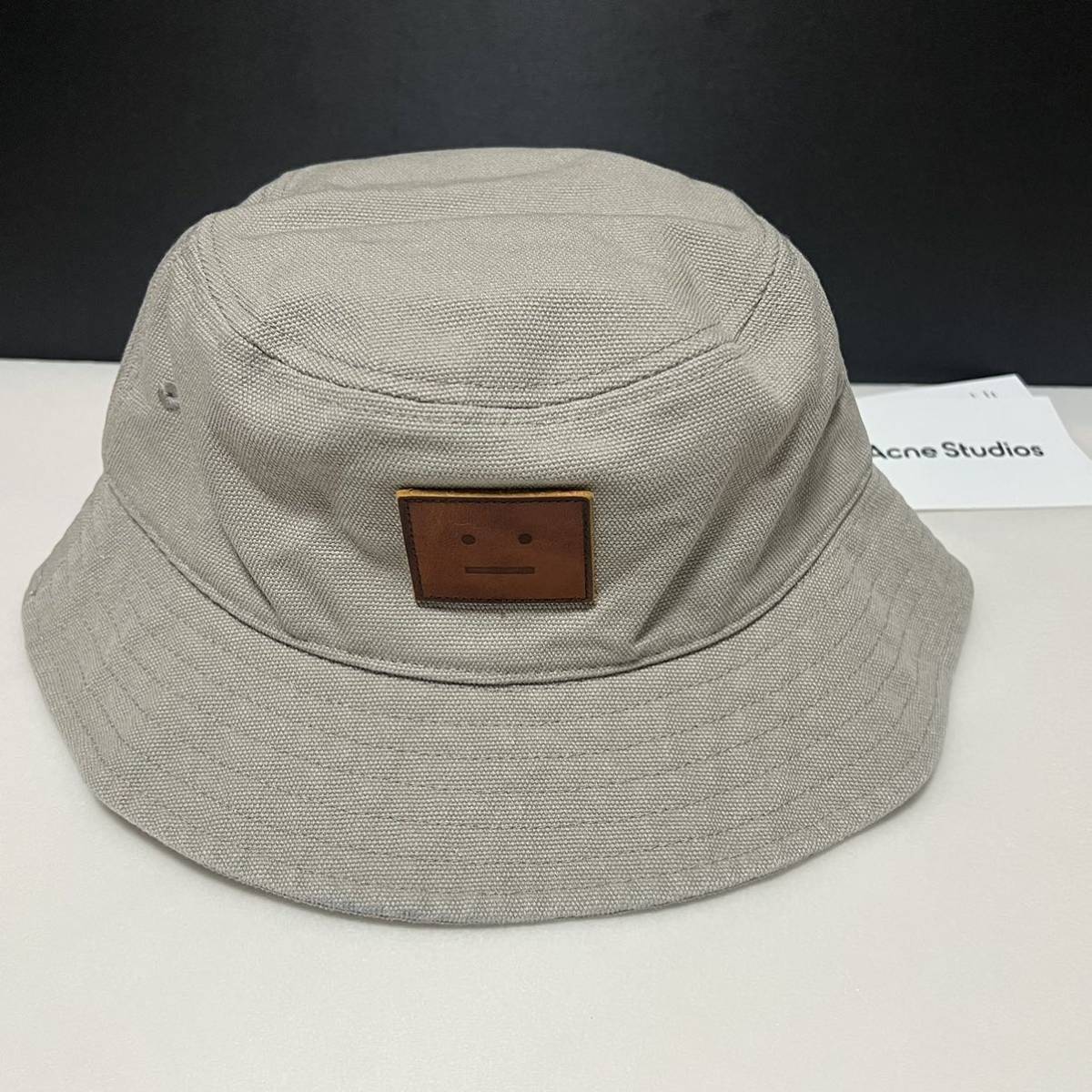 新品 Acne Studios アクネストゥディオズ キャンバス バケットハット ユニセックス マッシュルーム ベージュ S/M_画像5