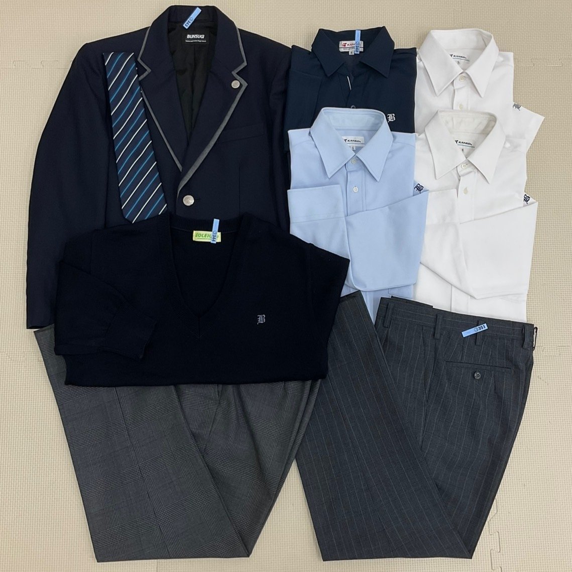 US923-1(中古)東京都 私立 文化学園杉並高校 男子学生服 9点セット / US923-1(中古)東京都 私立 文化学園杉並高校 男子学生服 9点セット /