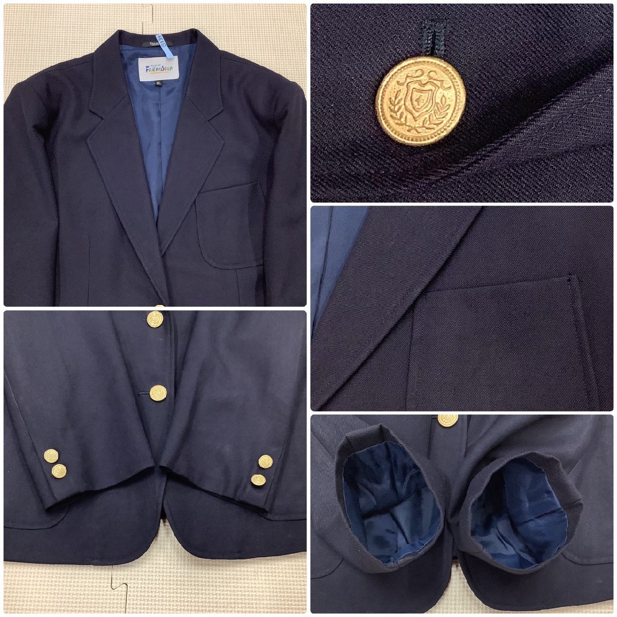 Y)I139 (中古) 山形県 米沢養護学校 (旧制服) 5点セット /特大 Y)I139 (中古) 山形県 米沢養護学校 (旧制服) 5点セット /特大