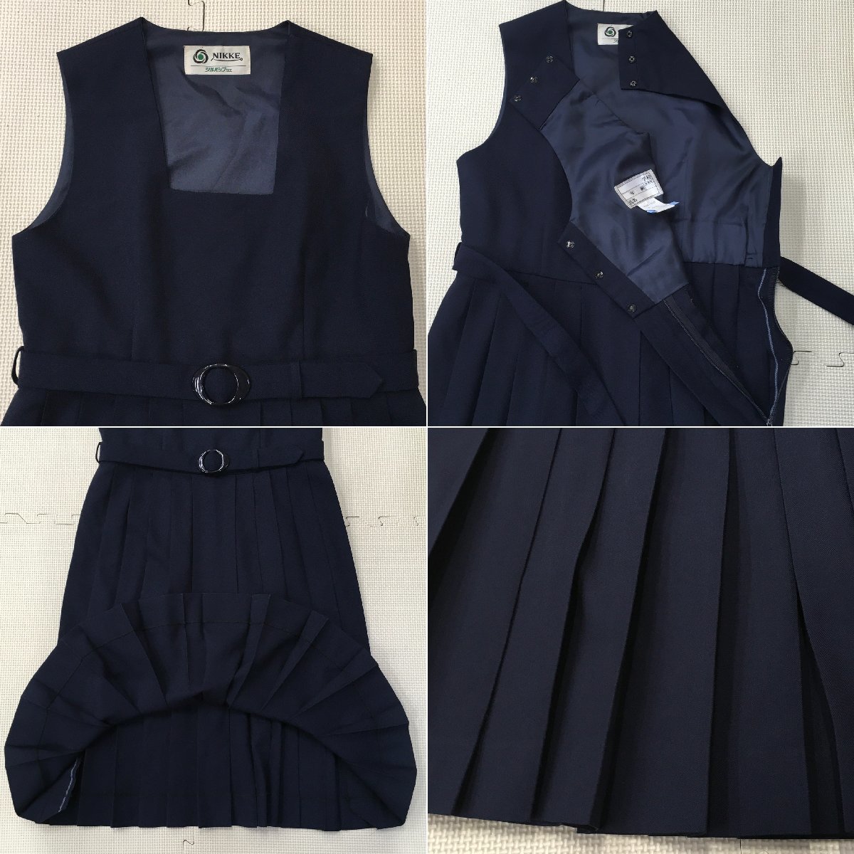 (S)A890(中古)埼玉方面 女子学生服 5点セット /160A/165A/W69/セーラー/ジャンパースカート/スカート/スカーフ/スクールパール/制服/卒業生_画像7