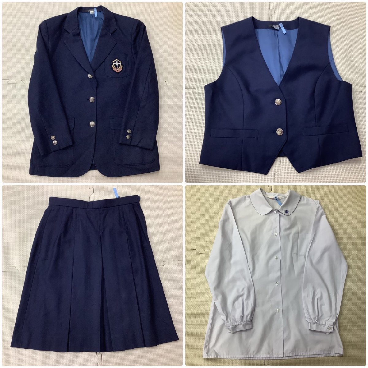 (Y)I733 (中古) 福島県 日本大学東北高校 旧制服 4点セット /165A/W66/ブレザー/ブラウス/スカート/SCHOOL PRETA/冬/制服/中学/女子/学生服_画像8