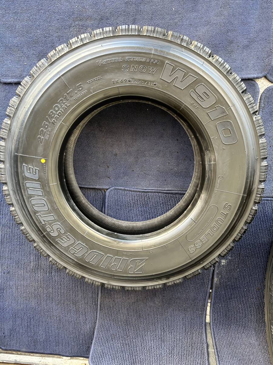 未使用品】ブリヂストン BRIDGESTONE W910 6本 225/80R17.5 123/122L