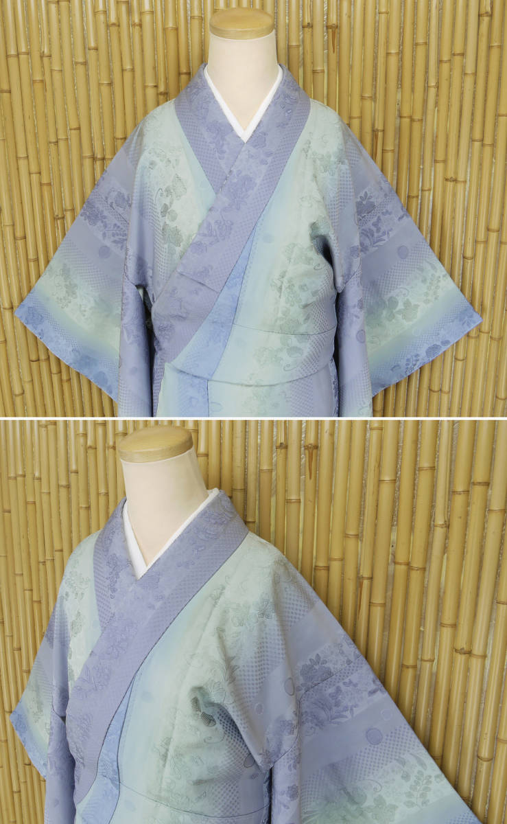 京かんざし】549☆特撰小紋 辻が花「健勝苑謹製絹姫ガード加工」新品