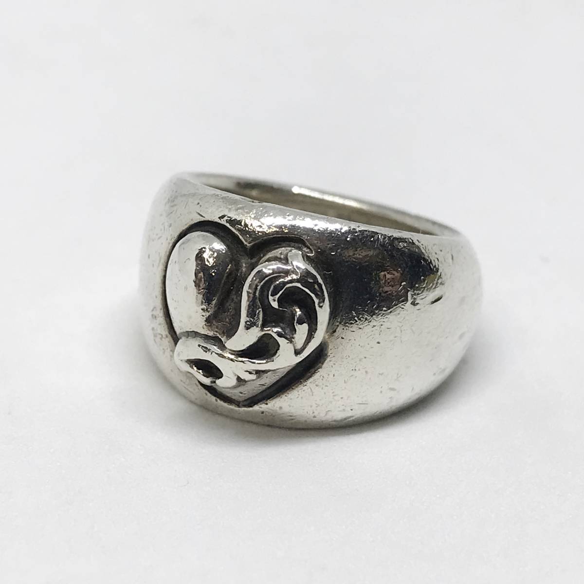 CHROME HEARTS クロムハーツ HEART IN BAND RING ハートインバンドリング 10号 ピンキーリング