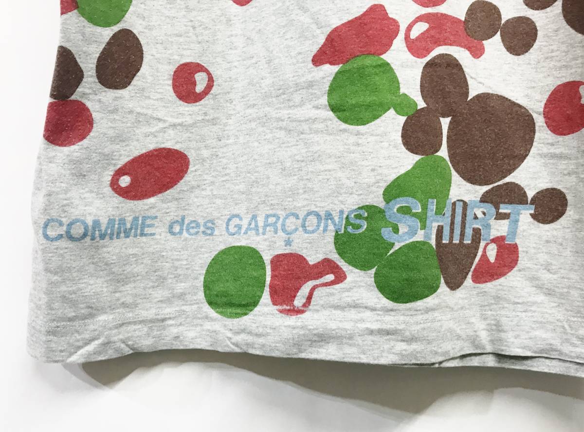 アーカイブ COMME des GARCONS SHIRT コムデギャルソンシャツ バブル カモフラ 半袖Tシャツ グレー L カットソー HOMMEPLUSPLAYJUNYAの画像2