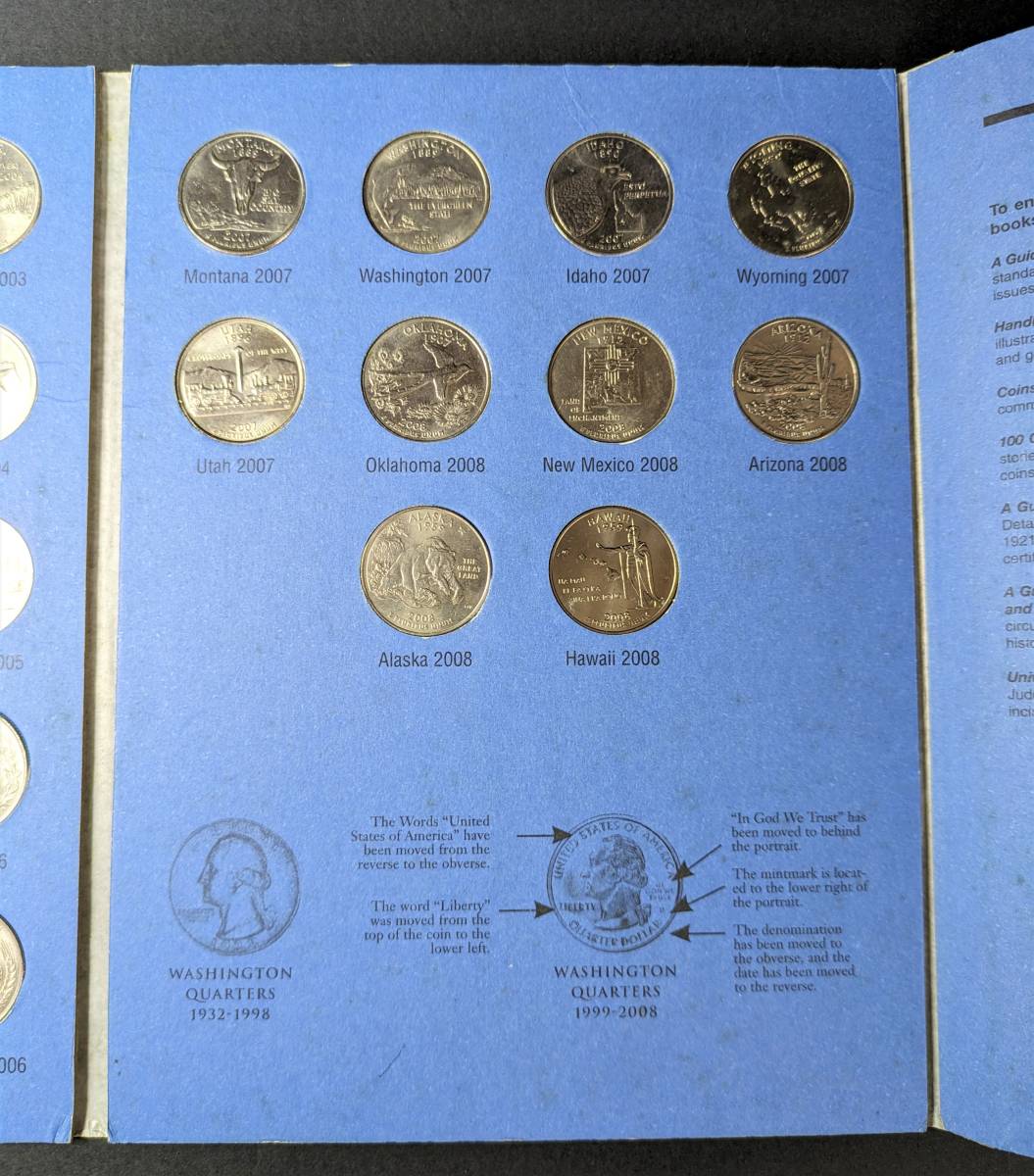 ★ Official Whitman STATEHOOD QUARTERS FOLDER Complete 50 State 1999-2008_画像4