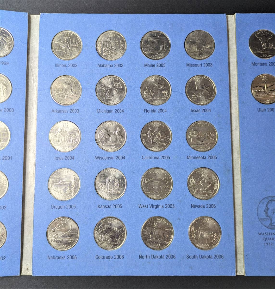 ★ Official Whitman STATEHOOD QUARTERS FOLDER Complete 50 State 1999-2008_画像3