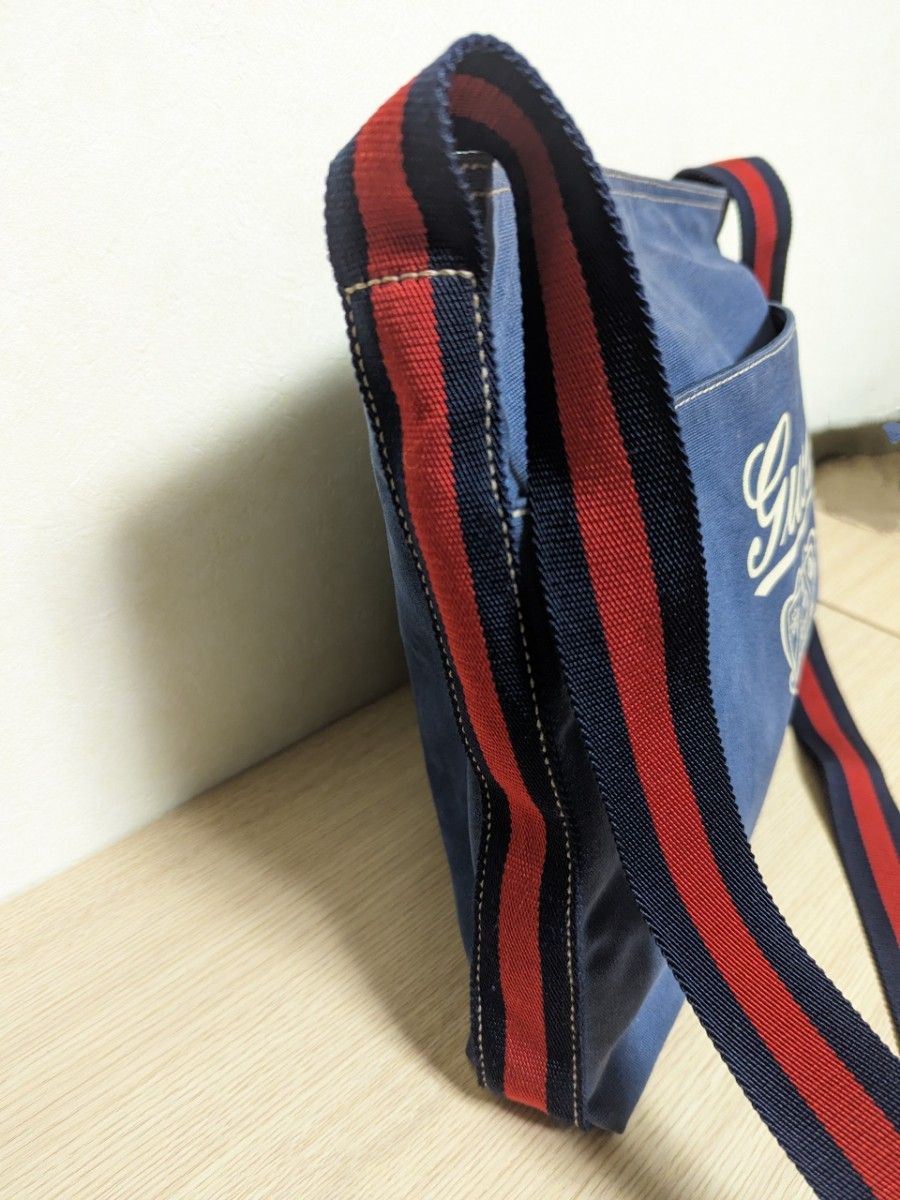 希少★ グッチ GUCCI ショルダーバッグ クレスト キャンバス ユニセックス サコッシュ