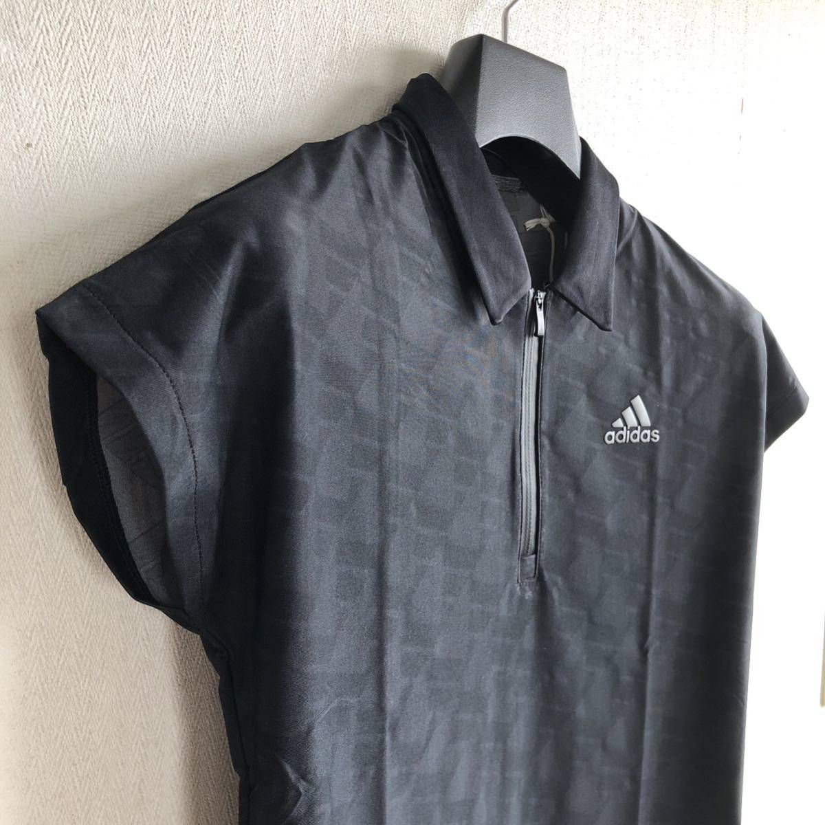 アディダス 半袖ハーフジップシャツ Mサイズ 定価12000円 アディダス 半袖ハーフジップシャツ Mサイズ 定価12000円