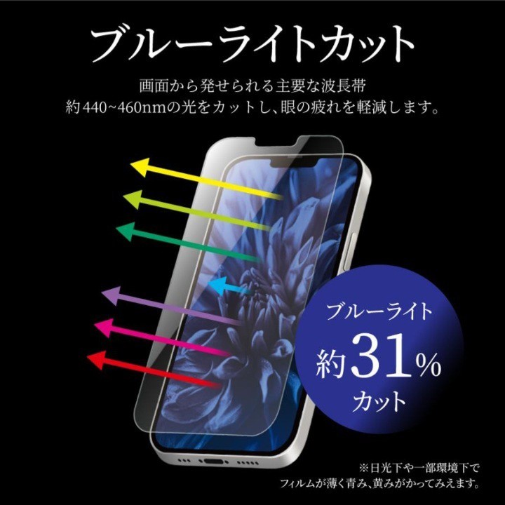 iPhone 13 Pro Max 6.7インチ液晶保護ガラス GLASSブルーライトカット_画像2