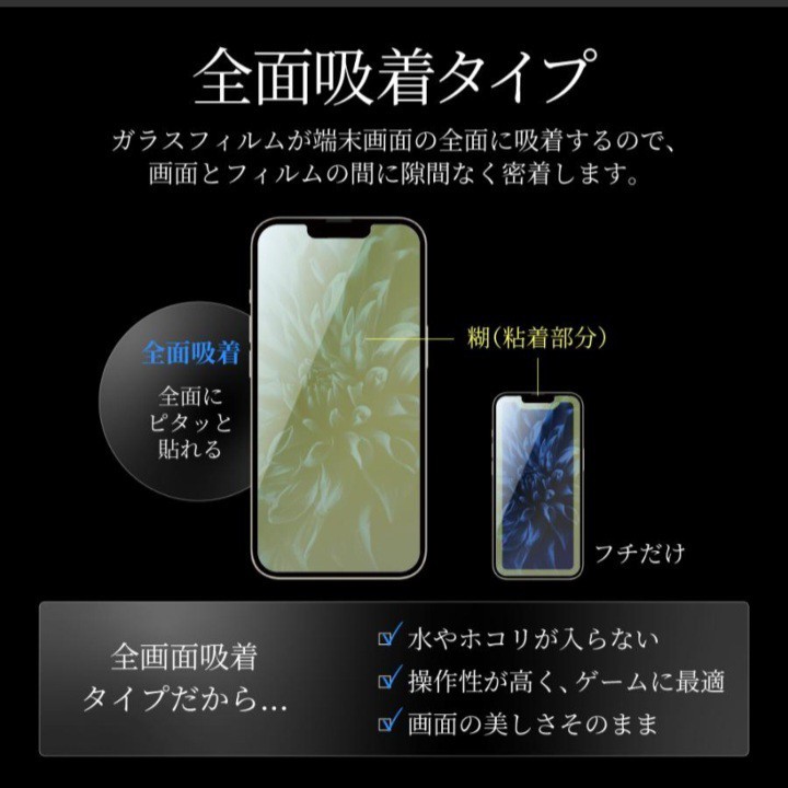 iPhone 13 Pro Max 6.7インチ液晶保護ガラス GLASSブルーライトカット_画像3