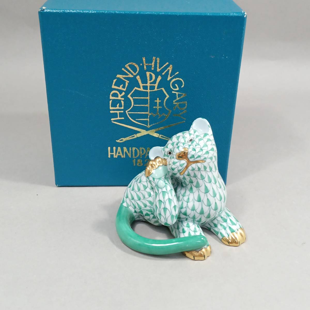 いいスタイル トラ 寅 虎 HEREND ◇ヘレンド フィギュリン 箱付