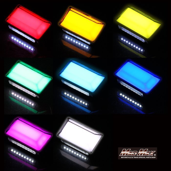 MADMAX トラック用品 角マーカー LED12連 ダウンライト付 面発光タイプ 12V/24V兼用 イエロー/車幅灯 路肩灯 作業灯【送料800円】_画像2