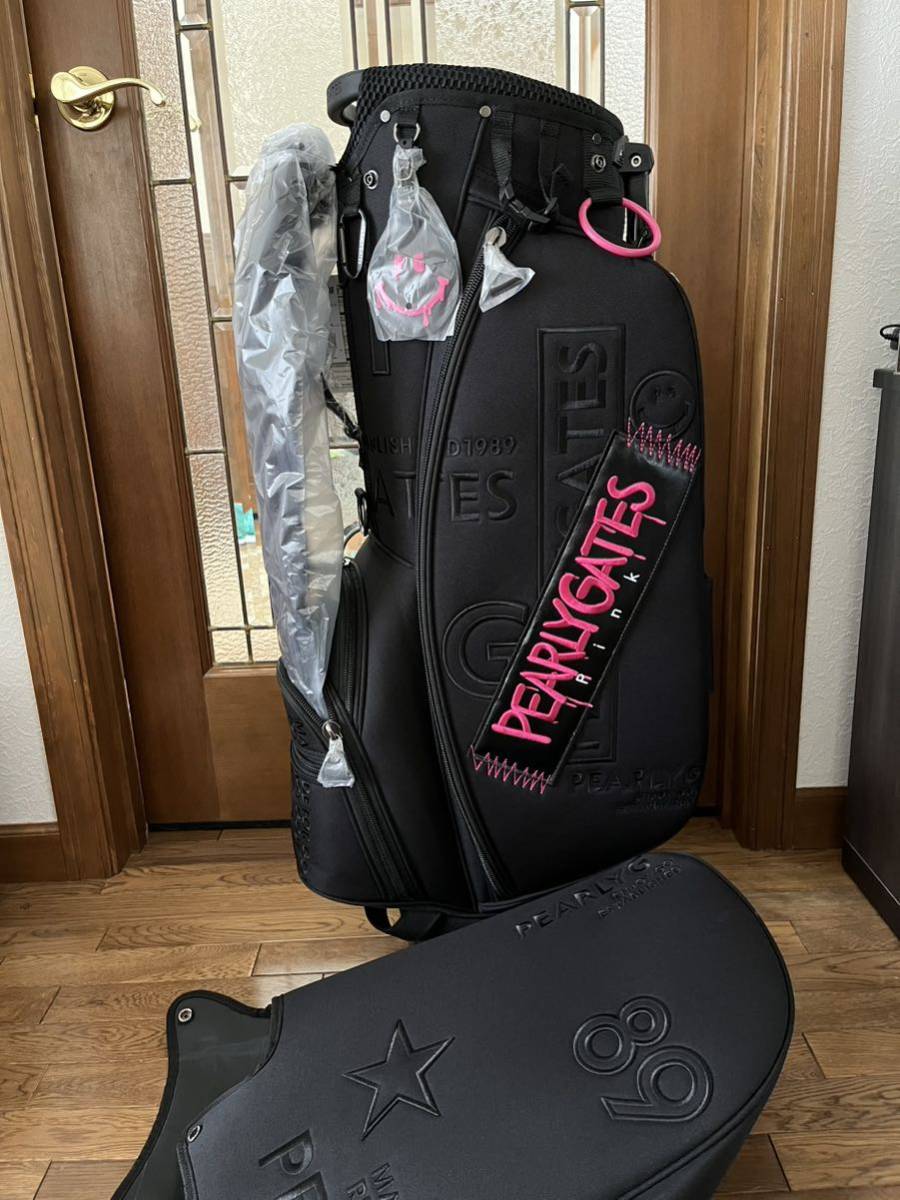 パーリーゲイツ スタンド式 キャディバッグ <Pink with BLACK> (46インチ対応) (UNISEX) ブラック ピンク