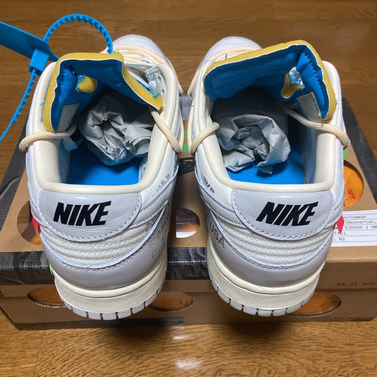 27cm 1回着用 オフホワイト ナイキ ダンク ロット47 NIKE DUNK offwhite _画像4