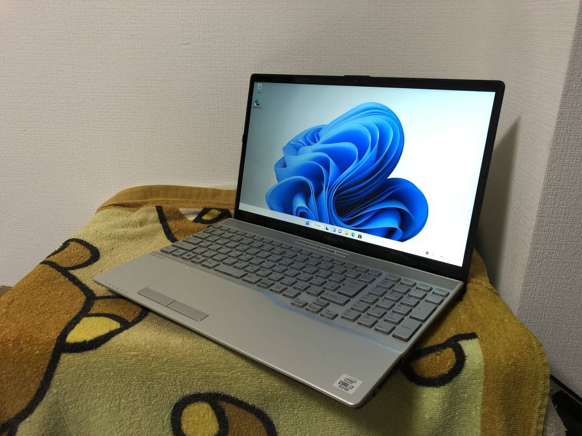 2020年9月27日購入 高速 SSD512GB+HDD1TB 計1.5TB FMVA53E2G Core i7 Windows11 Office 富士通 LIFEBOOK AH53 AH53/E2 AH53/D3 新機種_画像1