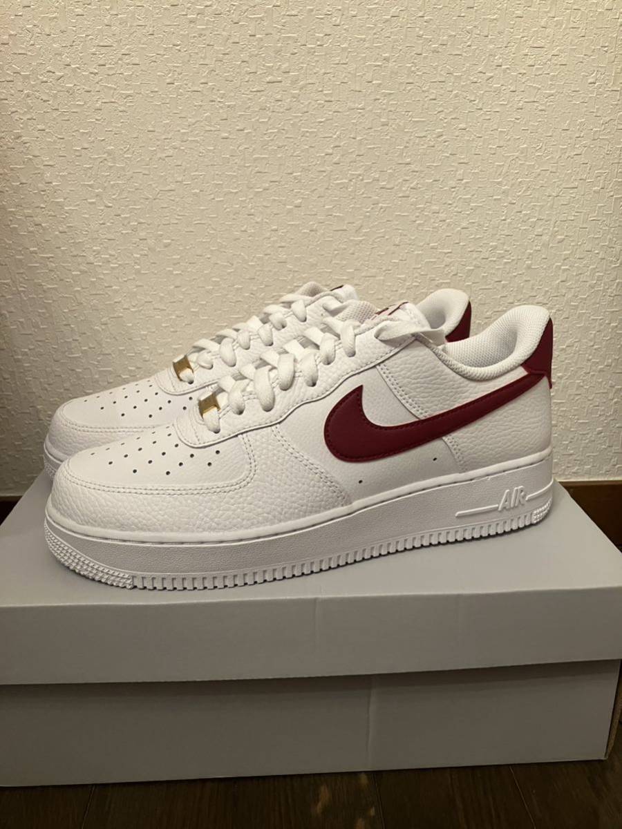 NIKE ナイキ エアフォース1 ロー　27.5cm ホワイト　レッド　AIR FORCE 1 LOW チームレッド_画像1