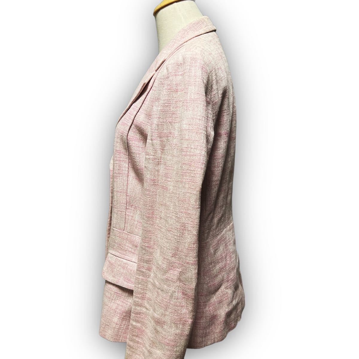 Y298* popular brand *MaxMara Max Mara tailored jacket white tag cotton adult pretty L size corresponding Pink Lady -s on goods 