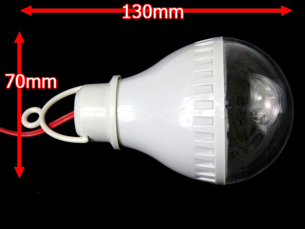 12V LED電球 【白色】 ワニグチクリップで簡単に使える キャンピングライト 6000k SMD球 48LED搭載 アウトドア キャンプ イベント_画像4