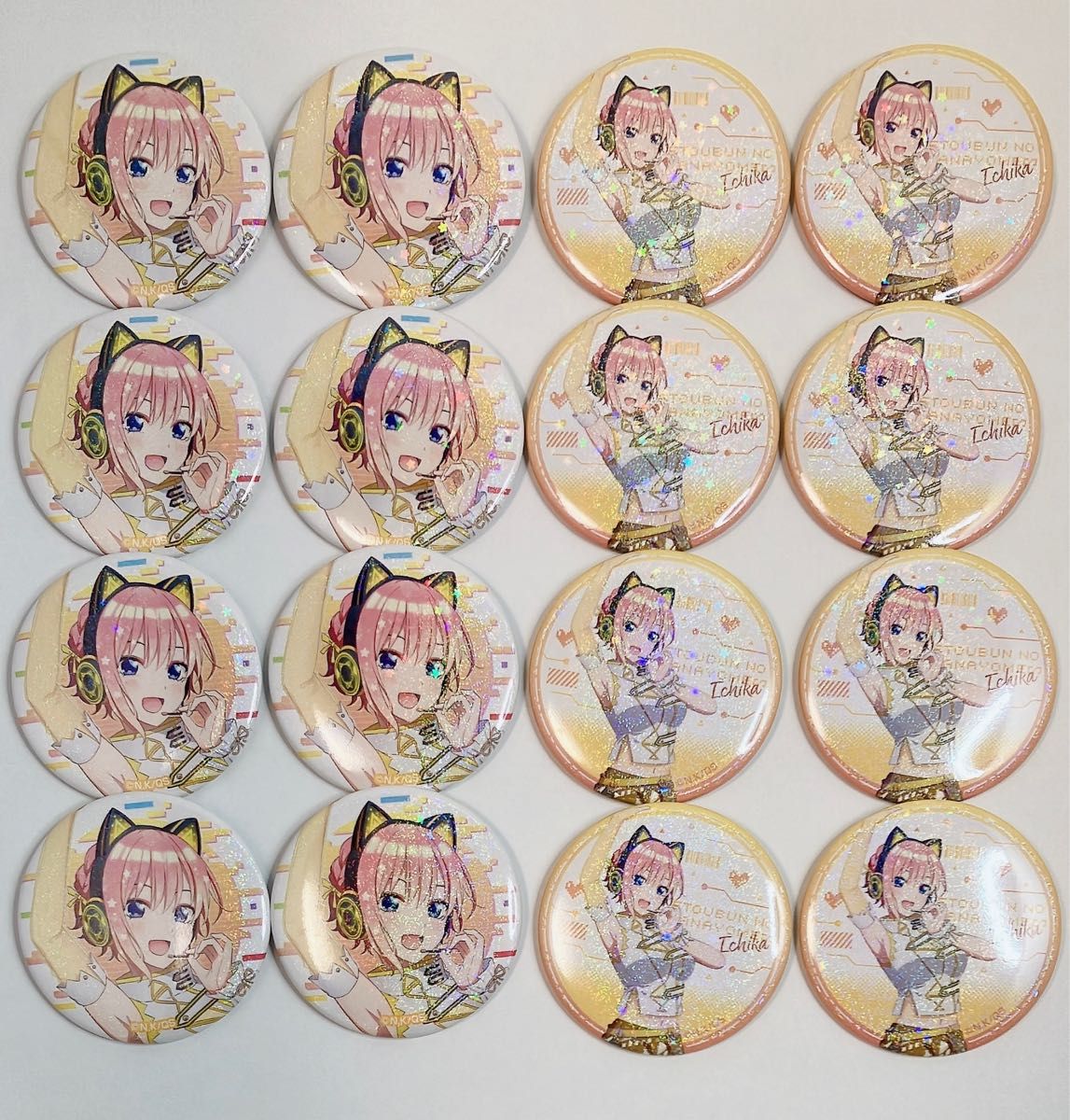 【1点限り】五等分の花嫁 マガジンヒロインフェス 缶バッチ 中野一花 2種×8点 全16点セット