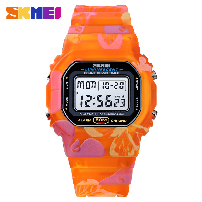 SKMEI 腕時計1627　トロピカル　オレンジ_画像1