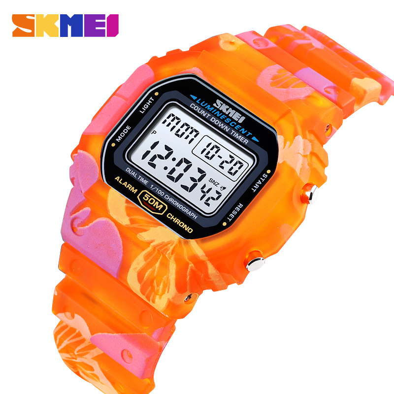 SKMEI 腕時計1627　トロピカル　オレンジ_画像7