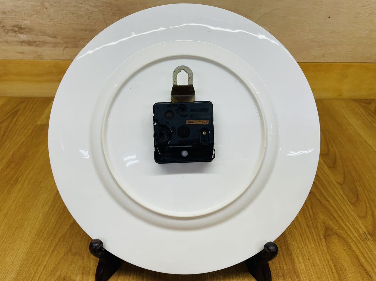 Noritake 時計 お皿時計 BONE CHINA MASTER WORK ジャンク品 単三電池 飾り_画像5