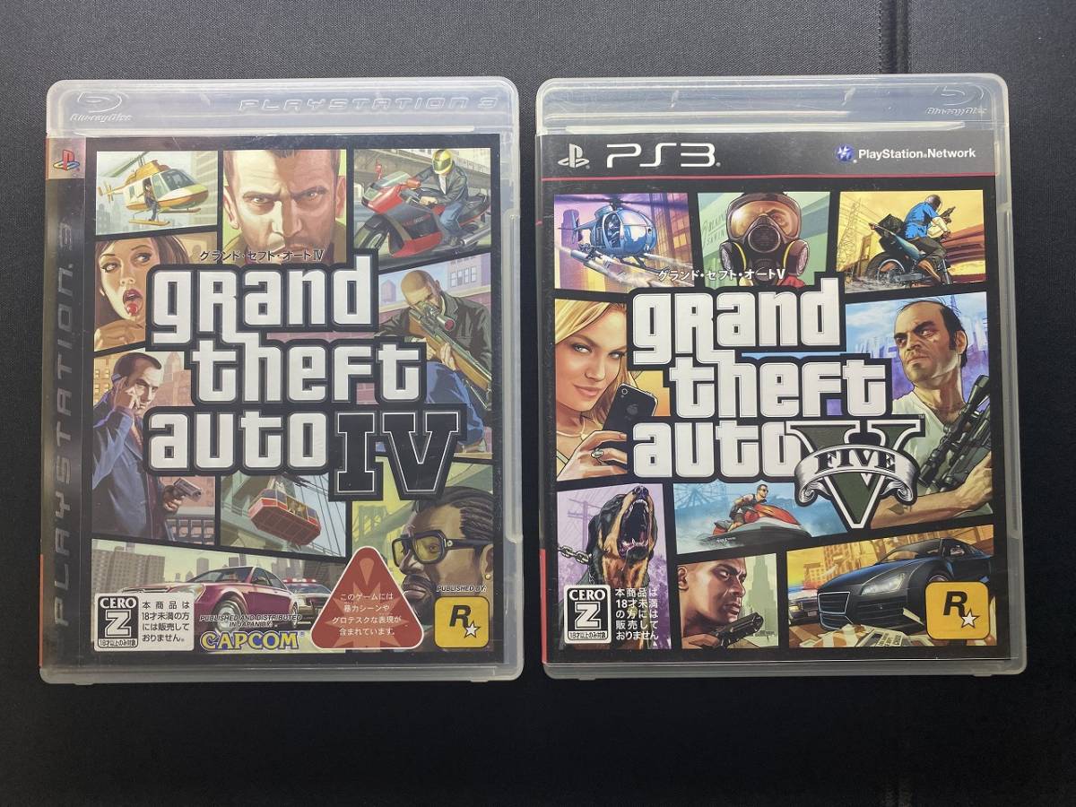 【動作未確認】PS3 ゲームソフト グランド・セフト・オート Ⅳ & V 2点 プレイステーション3 PlayStation GTA 4 & 5 送料無料 匿名配送_画像1