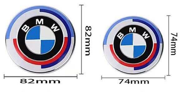 【サイズ選択可】BMW 50周年 Mクラッシック エンブレム 82mm or 73mm ホイル センターキャップ 68mm 4個 ステアリング45mm 7点セット FRI_画像5