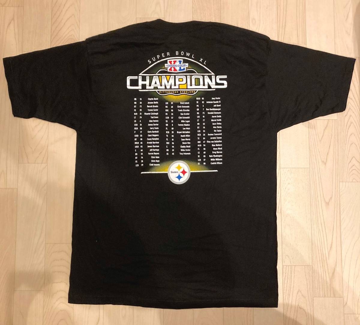 Reebok NFL Pittsburg Steelers スティーラーズ Super Bowl 40 Tシャツ U.S サイズ L_画像3