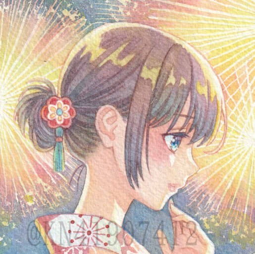 Yahoo!オークション - 手描きイラスト オリジナル 透明水彩 A5 Yahoo!オークション - 手描きイラスト オリジナル 透明水彩 A5