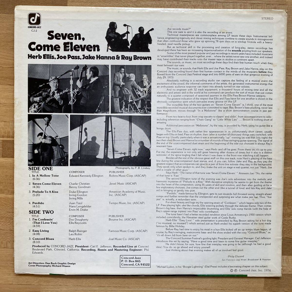 レコード ☆★ 中古 HERB ELLIS - JOE PASS / Seven, Come Eleven 　※他１枚での出品のレコードとのみ４枚まで同梱可_画像2