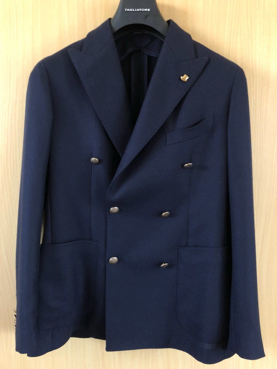 未使用的TAGLIATORE Tariatore 46 Jacket Navy Italian製作雙夾克Raldini 原文:未使用 TAGLIATORE タリアトーレ 46 ジャケット ネイビー イタリア製 ダブルジャケットラルディーニ