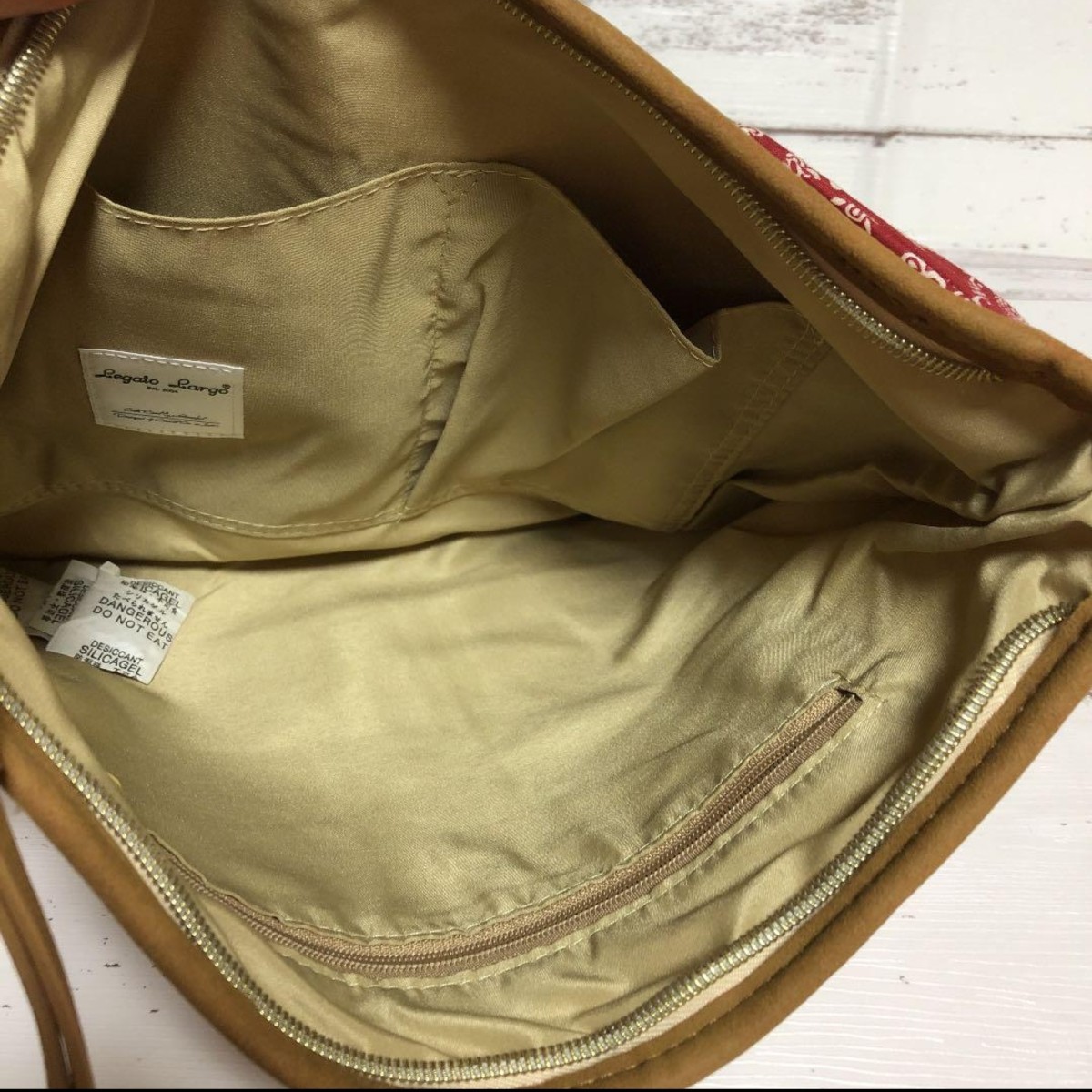  unused clutch bag ribbon beige bag bag bag lady's fashion miscellaneous goods pouch 