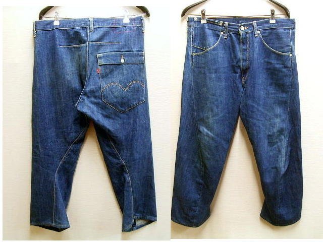 * prompt decision [W34]Levi\'s RED 1st STANDARD the first period BLUE PRINT standard blue print blue line Denim Levi's red pants #4065