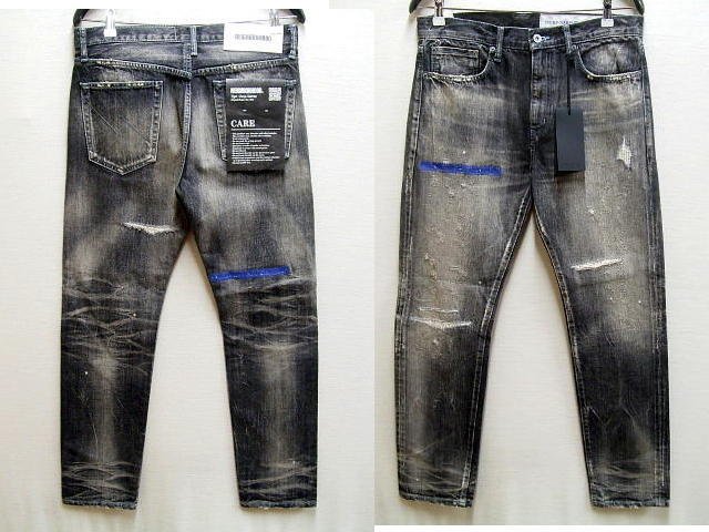 ◇即決[M]未使用品 NEIGHBORHOOD 20AW BLOCK SAVAGE.DP NARROW/14OZ-PT ナロー ブロック サベージデニム 黒 202XBNH-PTM09 パンツ■4146_画像1