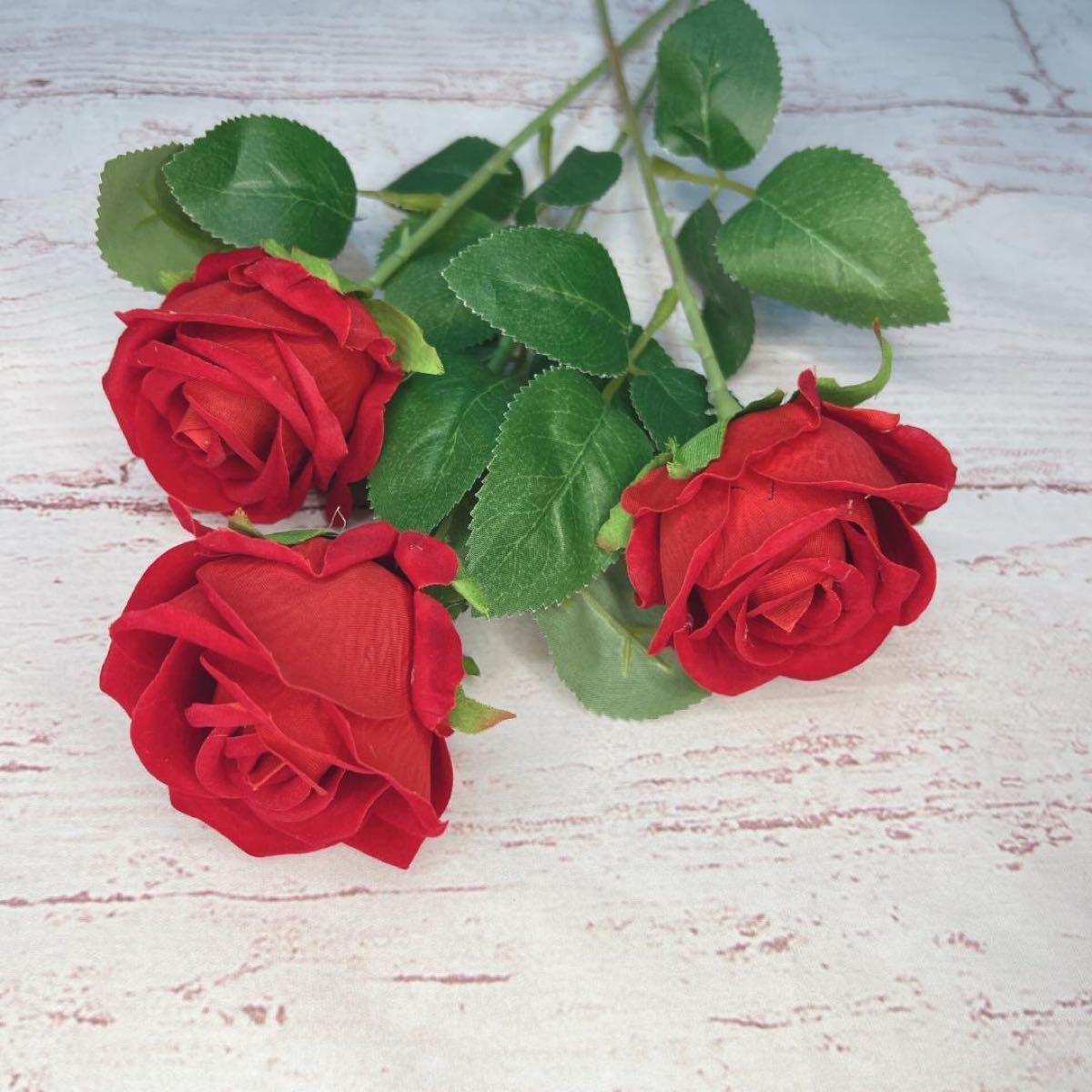 高品質　アートフラワー　3本セット　シルクフラワー　造花　薔薇　アンティーク 花 飾り 花束 お祝い 
