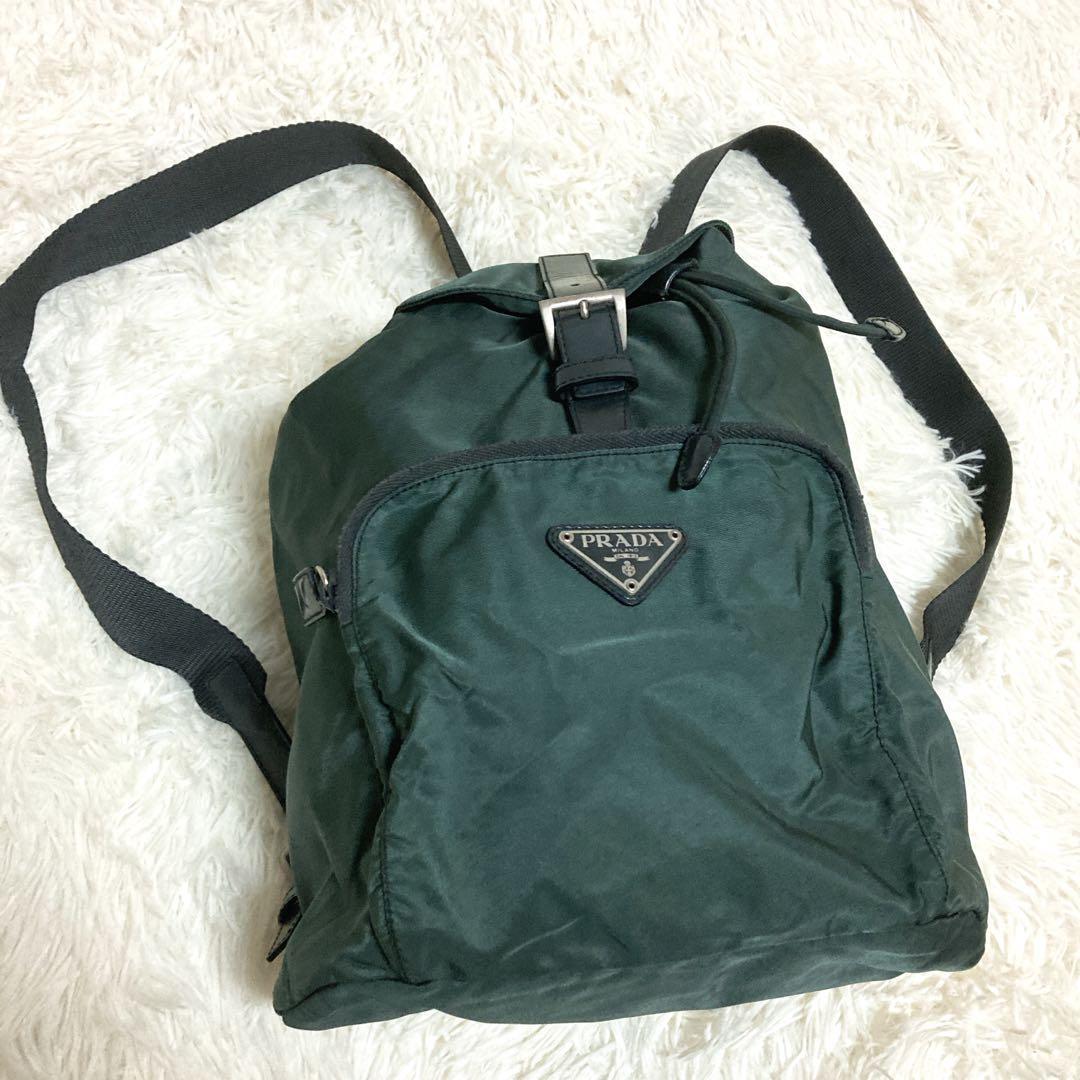 正規品鑑定済み PRADA プラダ】 ナイロンリュック バックパック 三角