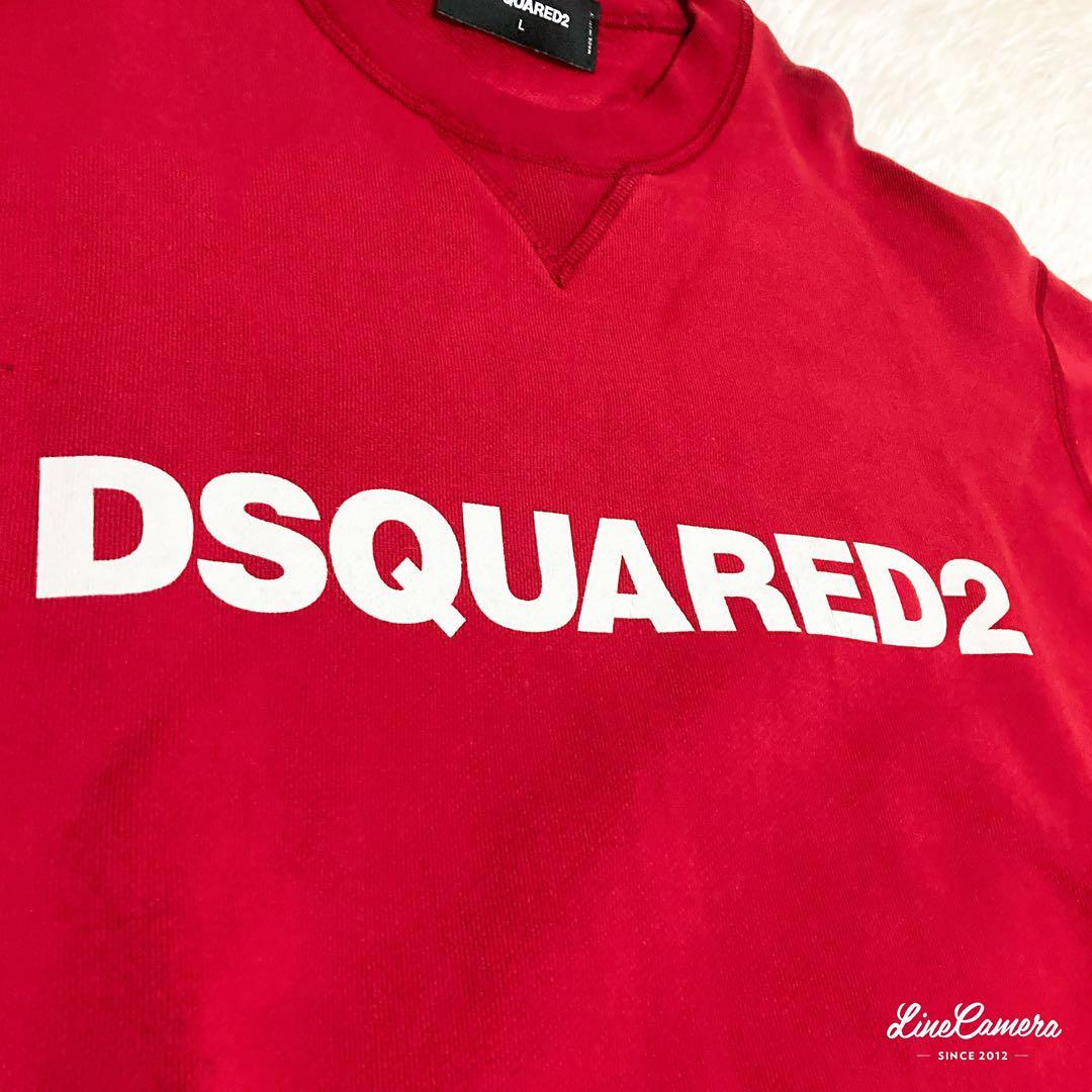 DSQUARED2 ロゴTシャツ L ブラック/レッド-