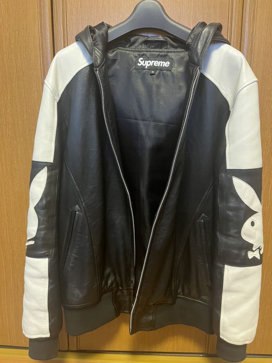窪塚洋介着用】 Supreme playboy レザージャケット Mサイズ 国内 窪塚洋介着用】 Supreme playboy レザージャケット Mサイズ 国内