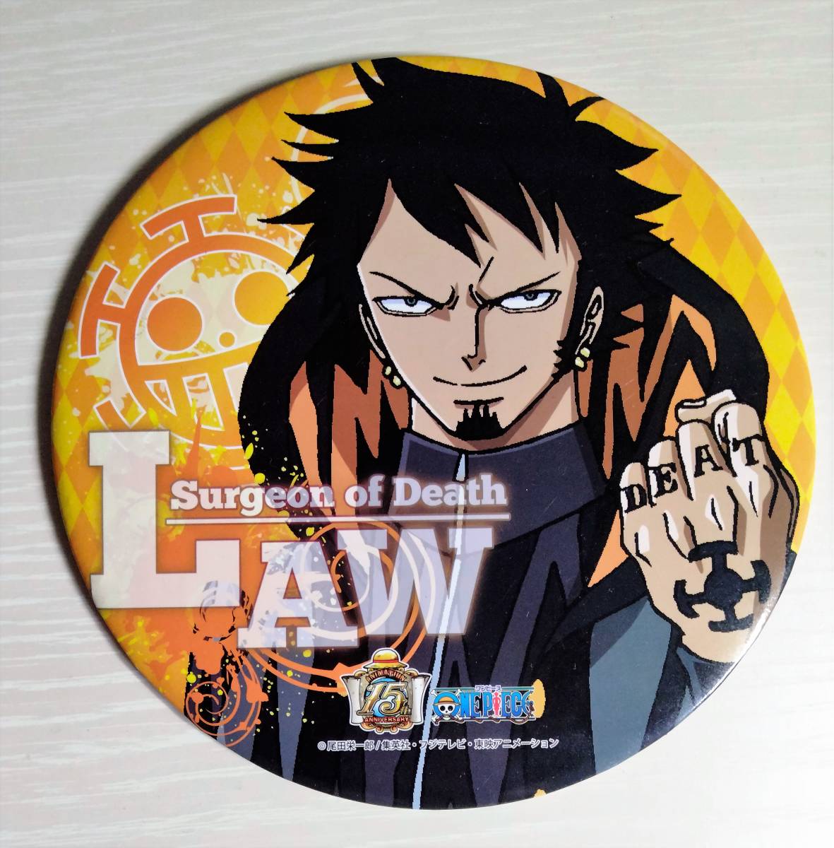 ワンピース ONE PIECE トラファルガー・ロー BIG缶バッジ スタンド ★_画像1