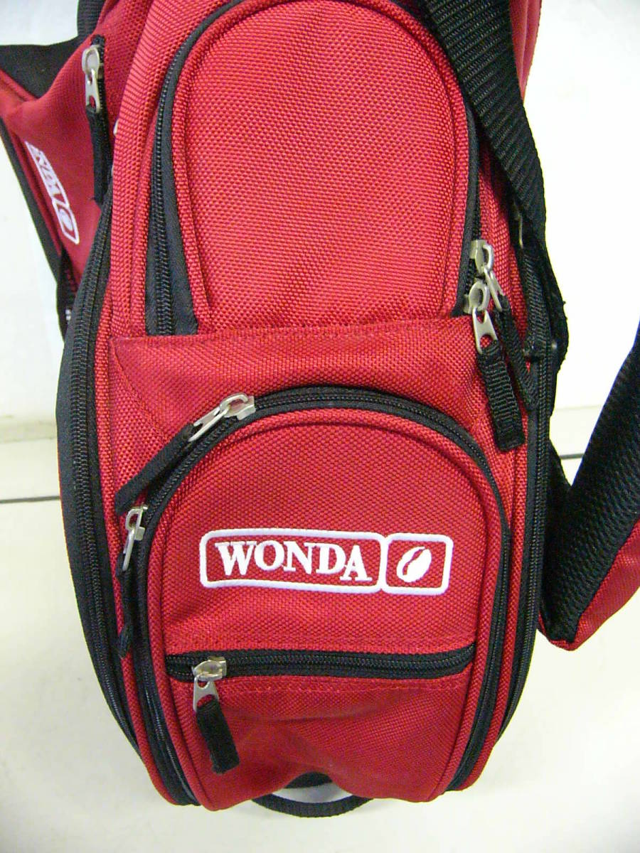 美容項目■萬達WONDA高爾夫球袋紅色支架球童袋■    原文:美品■ワンダ WONDA ゴルフバッグ キャディバッグ スタンド付き レッド■