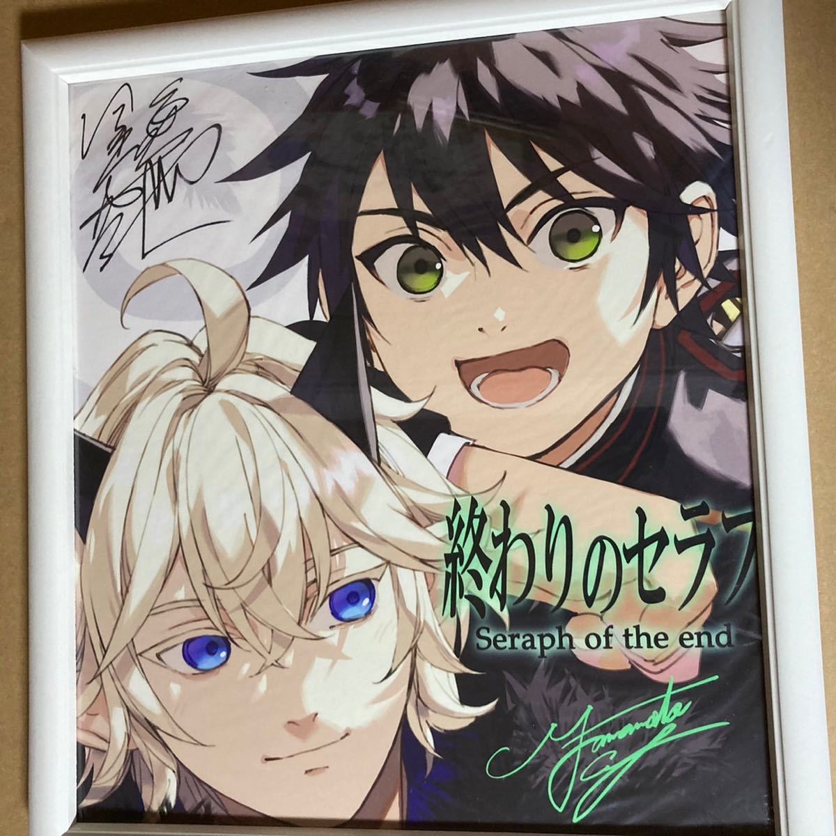 終わりのセラフ 鏡貴也 山本ヤマト イラストサイン色紙 ジャンプ 終わりのセラフ 鏡貴也 山本ヤマト イラストサイン色紙 ジャンプ