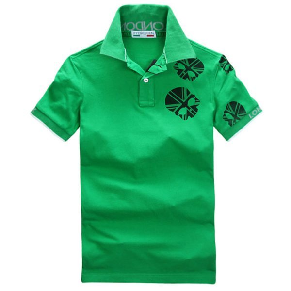 新品◆【格好いい】【通気品】メンズポロシャツHYDROGENハイドロゲン半袖Tシャツ緑ーL_画像1